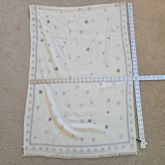 NWOT Talbots Metallic Star Sparkle Scarf - Picture 3 of 11